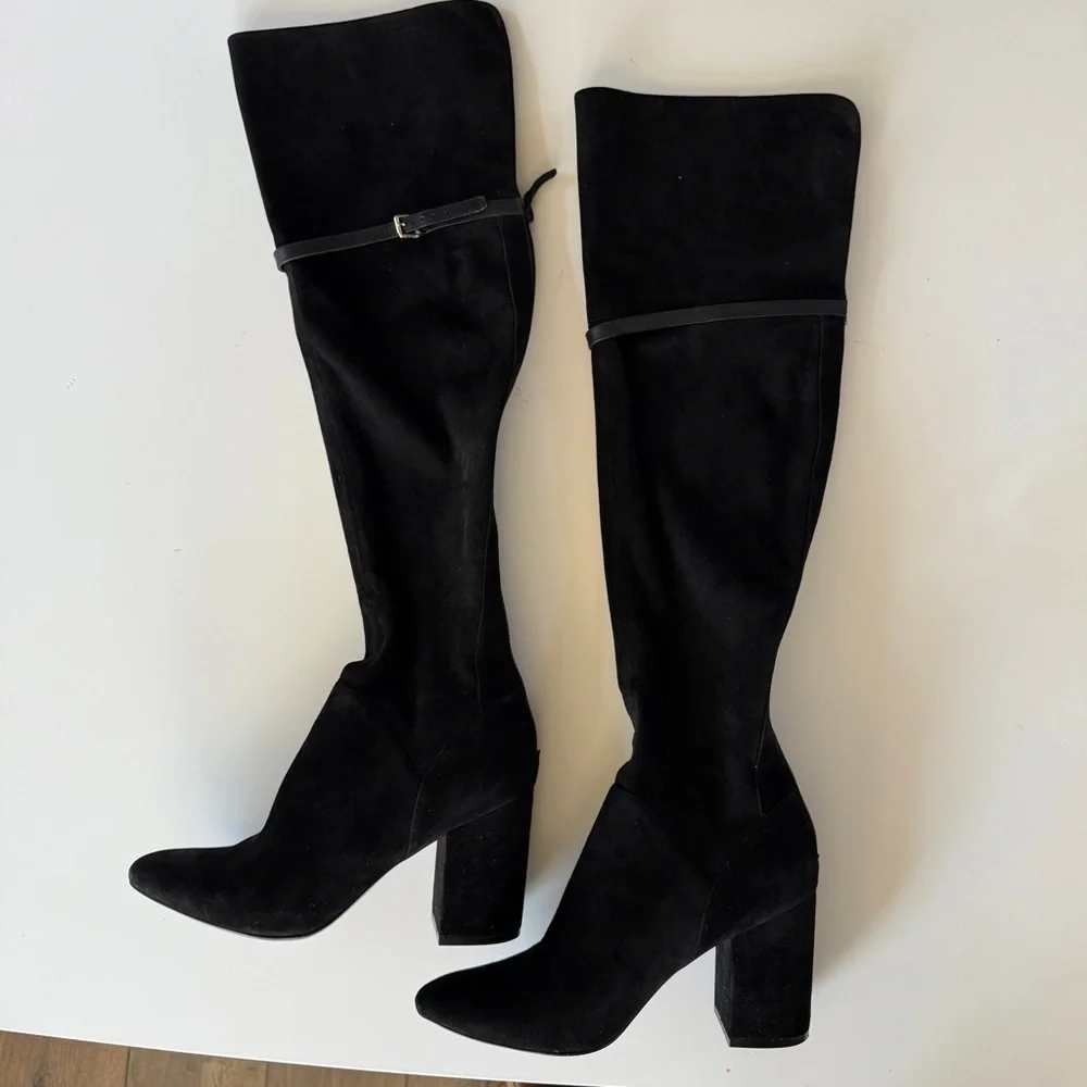 COLE HAAN | Darcia Over-the-Knee Black Suede Boot